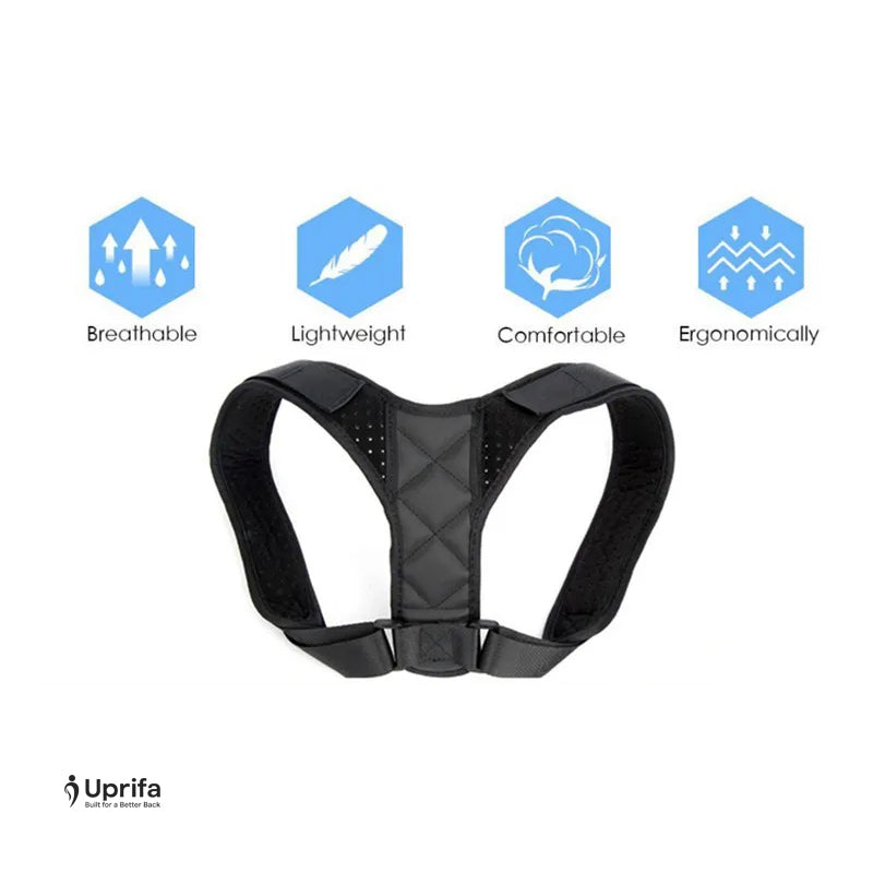 Posture Corrector Worn Under Clothes – Front and Back View