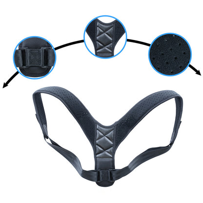 Relieve back, neck, and shoulder pain with this adjustable posture corrector