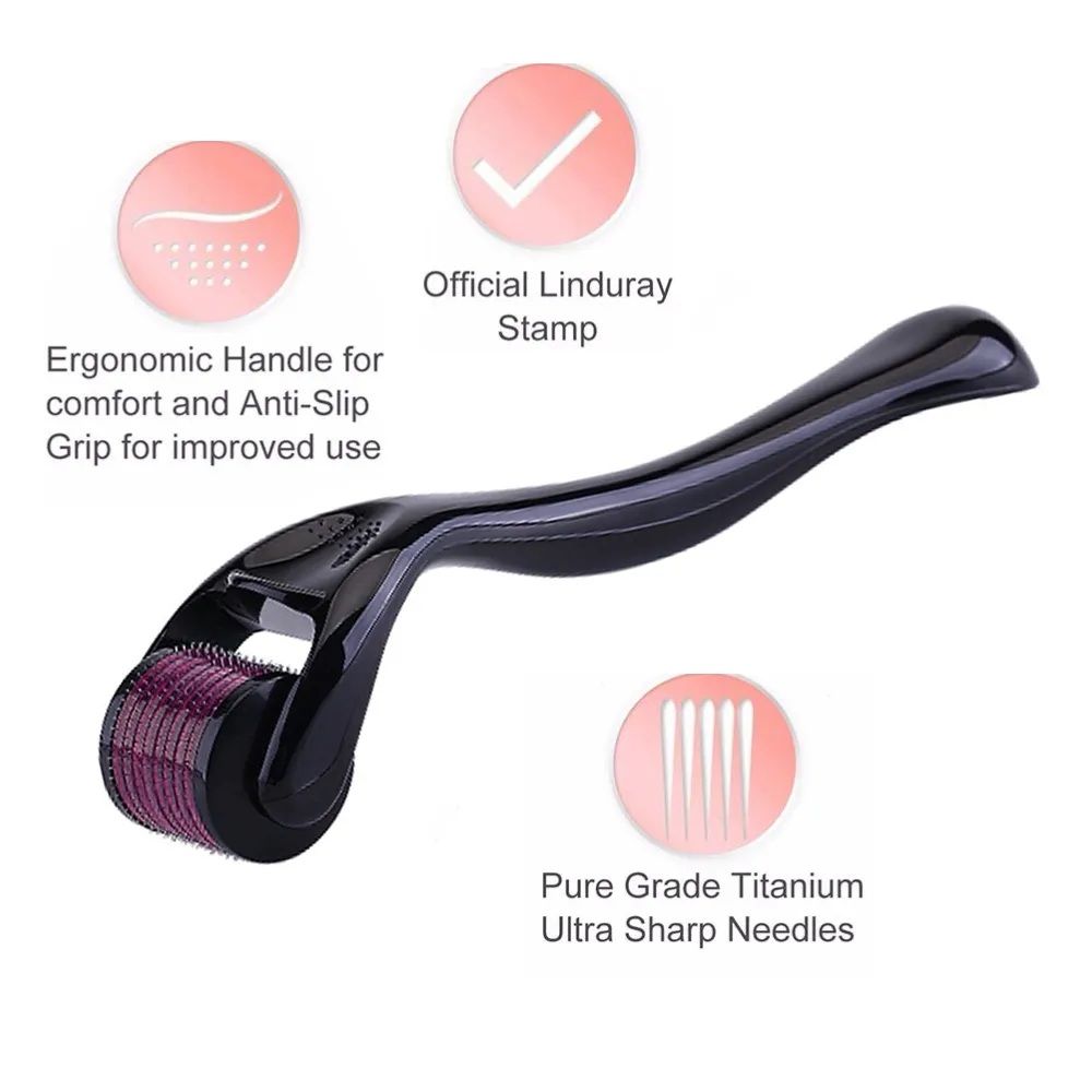 Derma Roller 0.5mm (Black) For Hair Regrowth, Acne Scars, Wrinkles & Skin Rejuvenation - Image 4